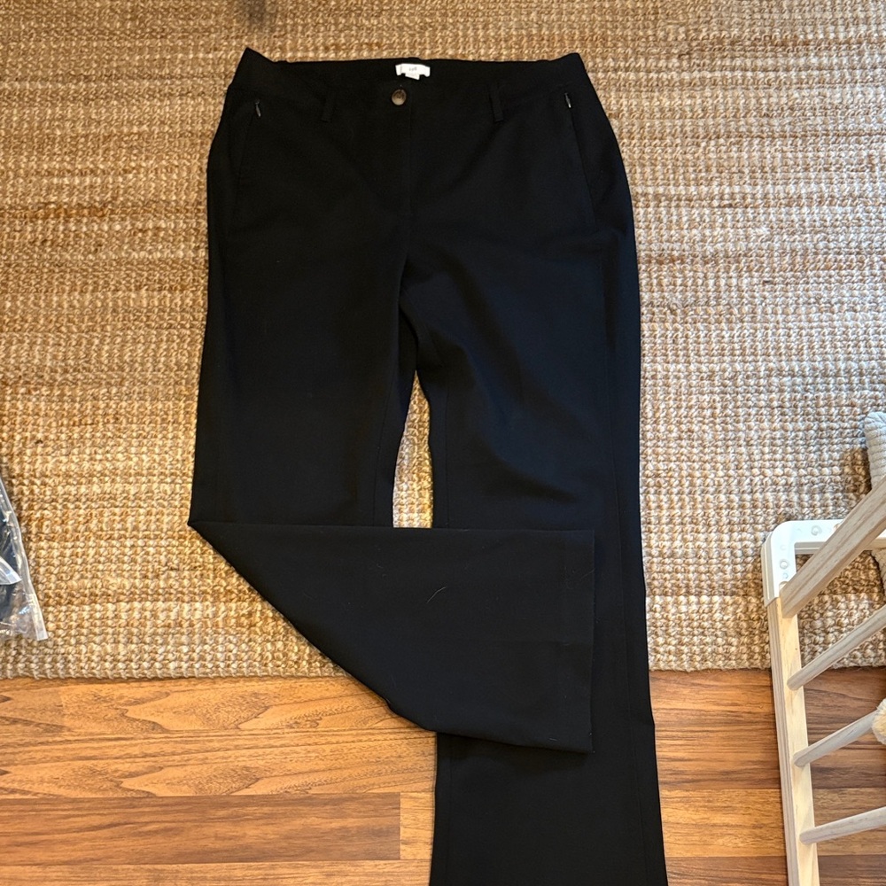 J Jill Classic Black Straight-Leg Dress Pants